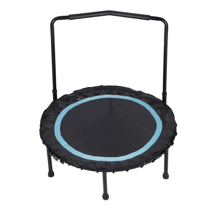 36 folding trampoline with handrail